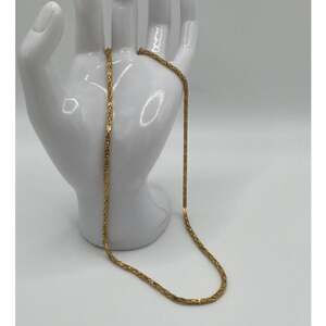 Vintage 14K Yellow Gold Heavy Braided Chain Necklace Italy 18" 14.54g